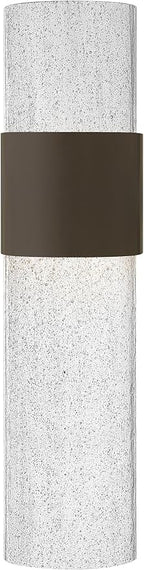 Hinkley Horizon Collection Contemporary Modern One Light 12W Integrated LED Large Outdoor Wall Mount, Buckeye Bronze