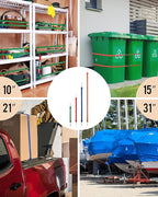 Rubber Bungee Cords with S Hooks, Heavy Duty Bungee Straps, Assorted Sizes with 15% Wider & Over 132 lbs Load, Colored, 100% EPDM Rubber for Cargo, Tarps, Van, Truck, 10", 15", 21", 31" (10 Pack)