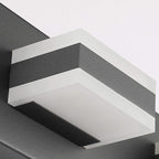 SOLFART Modern LED Vanity Light Matt Black Vanity Light Bathroom Lighting Fixture Over Mirror 6 Lights