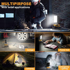 2Pcs Cordless LED Work Light Compatible with Dewalt 20V Battery, 70W 7000 Lumens Underhood Work Light Tool Gifts for Men, with USB & Type-C Charging Port Emergency for Workshop, Garage