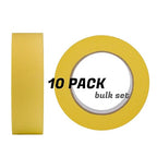 Lichamp 10-Pack Automotive Refinish Masking Tape Yellow 36mm x 55m, Cars Vehicles Auto Body Paint Tape, Automotive Painters Tapes Bulk Set 1.4-inch x 180-foot x 10 Rolls (600 Total Yards)