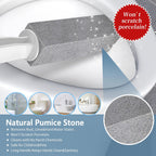 Toilet Bowl Cleaner Pumice Stone -Hard Water Stain Remover with Ergonomic Handle, Powerfully Removes Toilet Bowl Rings，Rust &Lime，Ideal for Toilet Brush/BBQ Grills/Sink/Pool/Bathroom【2Pack】