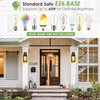 GRUENLICH Waterproof Large Outdoor Wall Lanterns, Modern Porch Sconces with Clear Glass Shade, E26 Socket Max 60W, IP65, Metal Frame, for Patio, Front Door, Entryway, Oil Rubbed Bronze Finish, 2-Pack