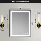 Black and Gold Bathroom Light Fixtures Over Mirror, Wall Sconces Set of 2 with Knurled Texture, Modern Industrial Vanity Lights with Clear Glass Tube Shade, Matte Black and Gold Wall Lamps for Bedroom