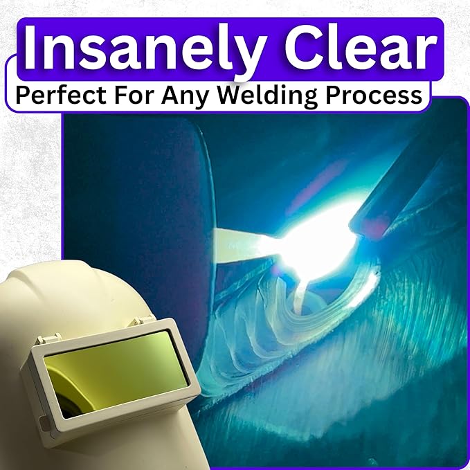 The King 2-Tone | Gold/Blue Shade 12 Welding Lens | Changes Color With Angle - Gold/Blue | 2" x 4.25" | Extremely Clear Fixed Shade 2x4 Welding Lens | Ridge Products Welding Lens