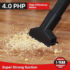 Shop-Vac 6.5 Gallon 4.0 HP Wet/Dry Vacuum with Blower Function, Stainless Steel Tank, Portable Shop Vacuum with Wheels, Includes Filters, Hose & Accessories, Ideal for Garage and Workshop