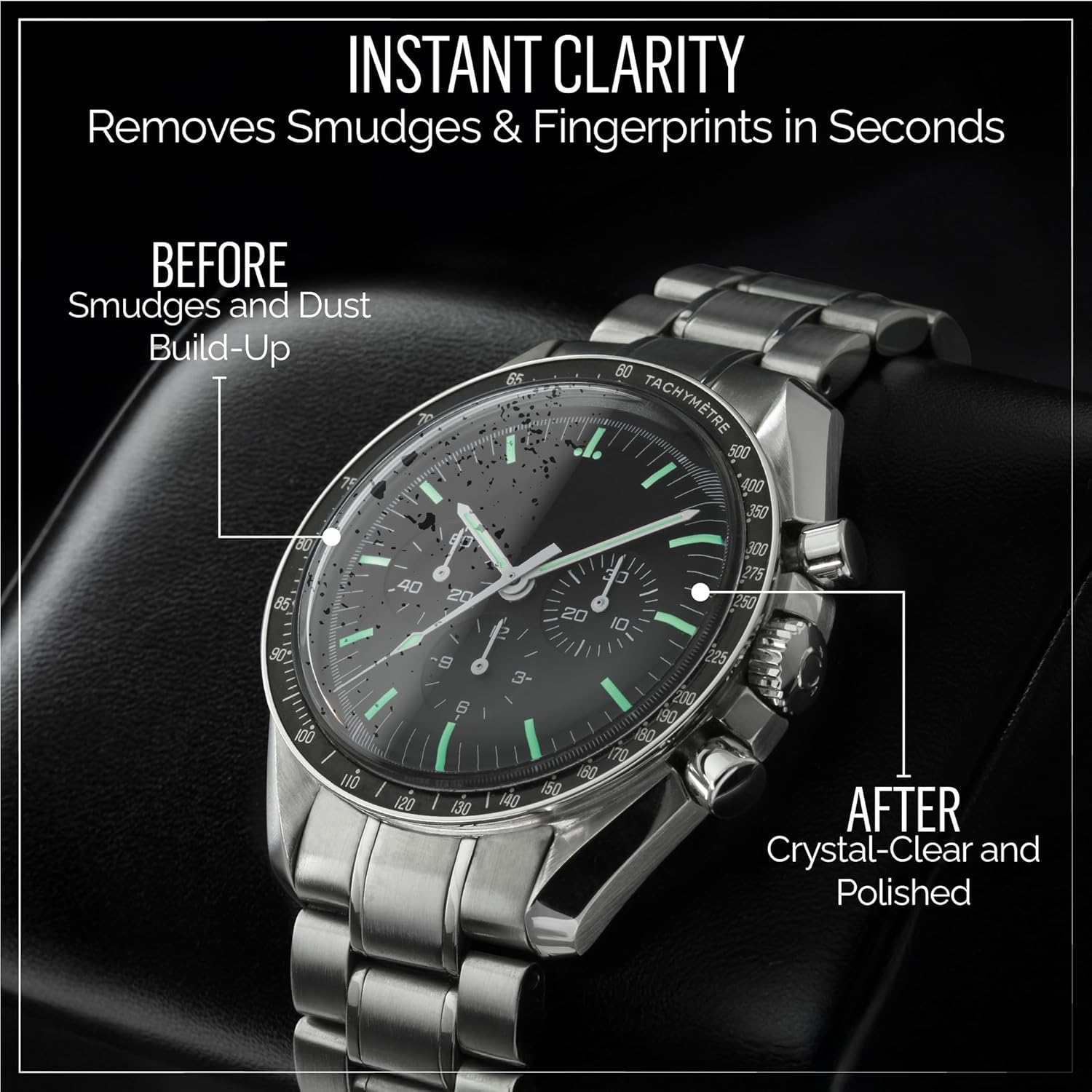 Mazal Watch and Jewelry Cleaner Spray kit. Cleaning Solution -Safe on All Metals, Crystals, Gold, Platinum, Precious Gemstones, Diamond Jewelry- Quick, Long Lasting Shine- TSA Approved 2oz