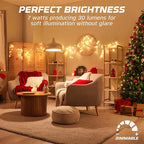 OHLECTRIC Night Light Bulbs (24 Pack – White), 7 Watt Mini Bulbs – E12 Candelabra Base, Non-Dimmable, 120 Volts – C7 Night Light Lamp Replacement Bulb for Salt Lamps, Window Candles, Holiday Decor