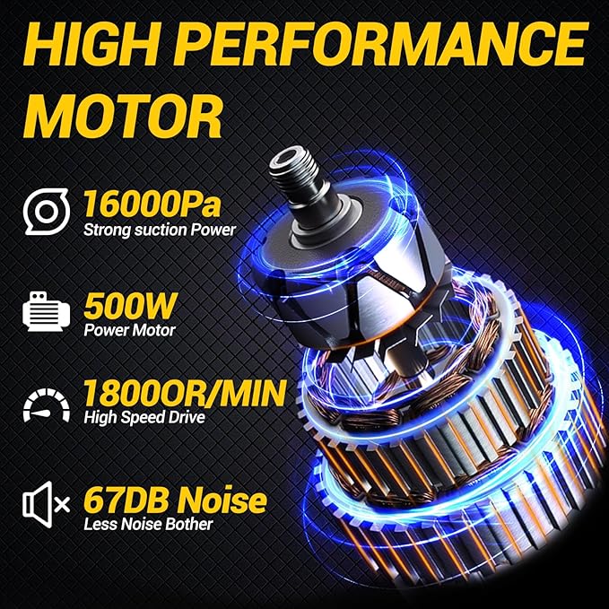 Cordless Vacuum Compatible with 𝗗𝗘-𝗪𝗔𝗟𝗧 20V Max Battery (No Battery), Handheld Battery Powered Vacuum Cleaner for Wood Floor, Carpet, Car Cleaning, 125AW (Tool Only)