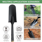 Drain Spade Shovel, Garden Drain Spade, Trenching Shovel, Woode D-Handle, Steel Y-Grip, 45 Inch Spade for Digging Transplanting & Edging