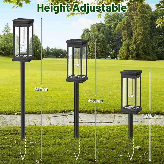 BesLowe 【Upgraded】 Solar Pathway Lights Outdoor, 12-Pack Large LED Solar Light Outdoor Waterproof, Super Bright Outside Lights for Yard, Sun-Powered Landscape Lighting for Garden Walkway, Warm White