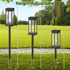 BesLowe 【Upgraded】 Solar Pathway Lights Outdoor, 6-Pack Large LED Solar Light Outdoor Waterproof, Super Bright Outside Lights for Yard, Sun-Powered Landscape Lighting for Garden Walkway, Warm White