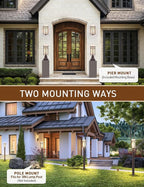 Oil Rubbed Bronze Outdoor Post Lights,Waterproof Pole Mount Light Fixture with Pier Mount Adapter(with 3-Inch Pier Mount Base), Exterior Lamp Post Lantern Head for Yard,Garden Backyard and Porch