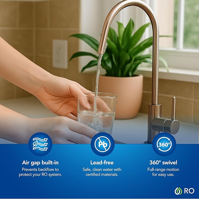 Kind Water 6-Stage Reverse Osmosis Drinking Water System with Chrome Faucet (Oil Rubbed Bronze)