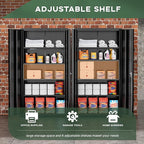 Greenvelly Metal Garage Storage Cabinet, 72” Lockable Storage Cabinet with Adjustable Shelves, Steel Tool Organizer for Home Office, Garage, School, Classroom(36" W x 18" D)