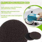 16pcs Performance Pads Power Scrubber Pads Set Electric Scrubber Replacement Scouring Pads fit for Dremel Versa Scouring Pads,Browm
