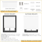 ChrisDowa Cordless Blackout Roller Shades for Windows, Thermal Insulated UV Protection Pull Down Shades, Total Blackout Window Blinds for Home, Office, Bedroom, Door (71" W x 72" H, White)