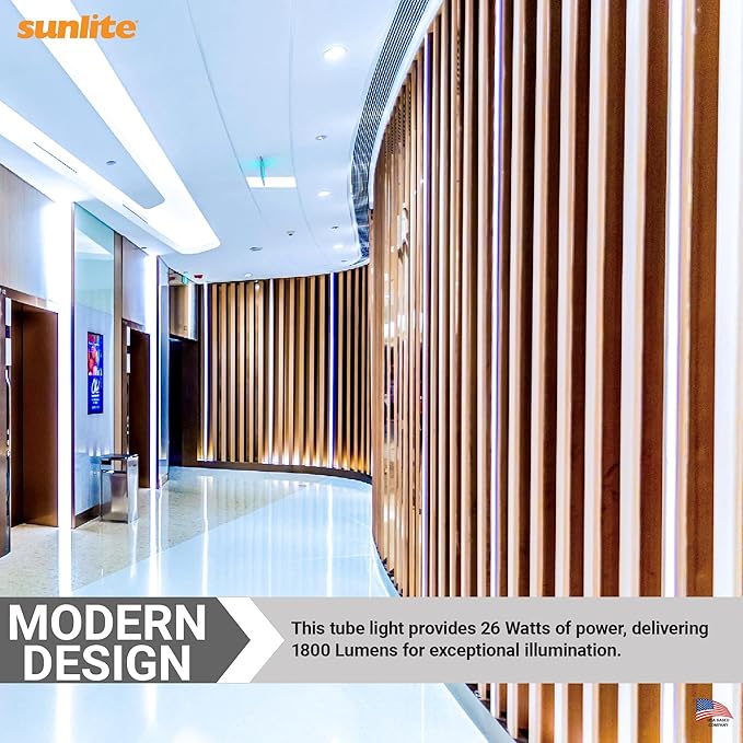 Sunlite PLT26/E/SP Compact Fluorescent Plug-in PLT 4-Pin Triple Tube, 26 Watts, 4-Pin GX24q3 Base, 1800 Lumens, 6500K Daylight, 10 Pack