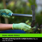 Yard Butler Terra Garden Hand Tools - Weeding Hand Tiller Tool for Efficient Gardening - Weed Remover Tool for Lawn & Garden Care - Durable Gardening Accessory, Variety Bundle