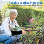 Arm Chaps Leather Protective Sleeves Arm Guard - Prevent Cuts, Scratches & Bruises - Genuine Cowhide - Ideal for Gardening & Construction - Left & Right Form-Fitting. Black (1 Pair/X-Small).