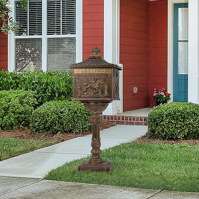 Polar Aurora Mailbox Cast Aluminum Bronze Mail Box Postal Box Security Heavy Duty New