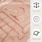 ZEDODIER Tank Top Hanger, Space Saving Bra Hangers, Non-Slip Hanging Sport Bras Holder, Closet Organizers and Storage for Camisoles Tank Tops Bras Ties Swimsuits Strappy Dress, Rose Gold