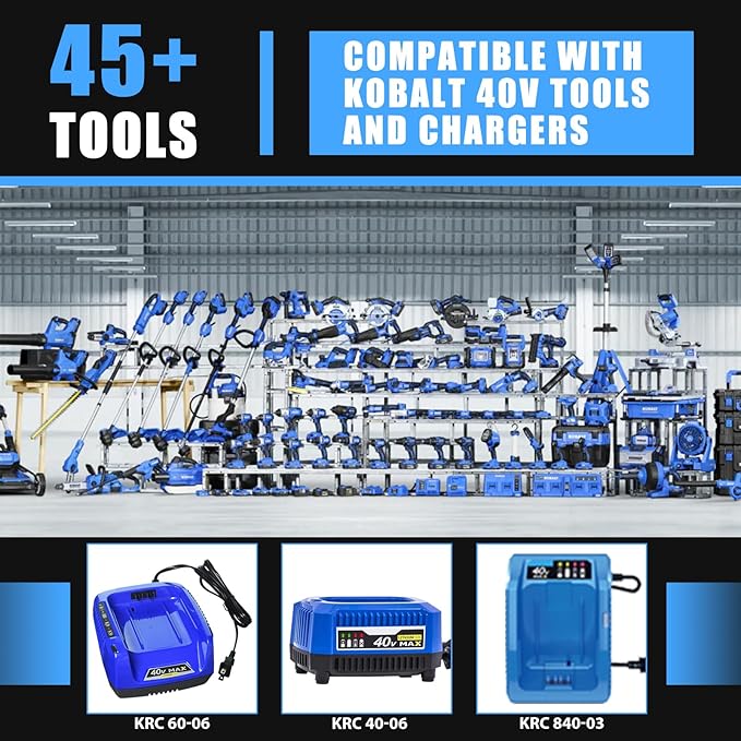 KB2540C-06 40V Replacement for Kobalt 40V Battery 6.0Ah KB-540-06 KB440-06‎ KB240-06 KB2540C-06 KB640-03, Compatible with Kobalt Battery for 40V Cordless Power Tools