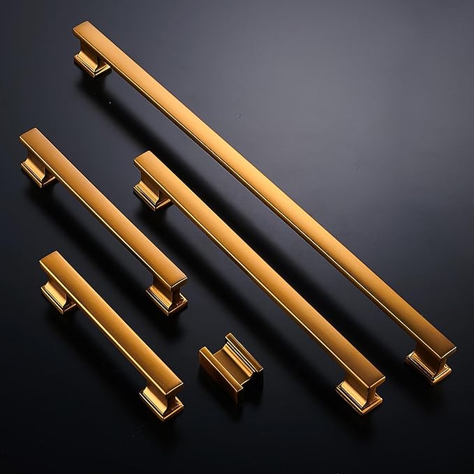 10 Pack 4-3/4 Inch Length|3-3/4 Inch(96mm) Hole Center Champagne Bronze Kitchen Cabinet Handles, Cabinet Pulls Kitchen Cabinet Hardware, Cupboard Pulls, Drawer Handles