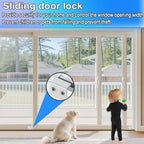 6 Sets Sliding Window Locks With Key - Up and Down, Vertical & Horizontal Security Locks - Easy to Install Adjustable Aluminum Stopper Lock (Silver)