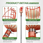 Walensee 23FT Fruit Picker, Adjustable Fruits Picker Tool with Fiberglass Pole, Big Basket and Storage Bag, Fruit Catcher Equipment Tree Picker for Lemons Apples Mango Orange Avocados Fruit Picking