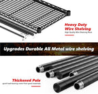 REIBII 1500LBS Storage Shelves Metal Shelving Unit 61.7''W Wire Shelving, 5 Tier Pantry Shelves Kitchen Shelves Adjustable Wire Shelf for Garage Shelving Heavy Duty, 61.7" W*72.4" H*15.8" D