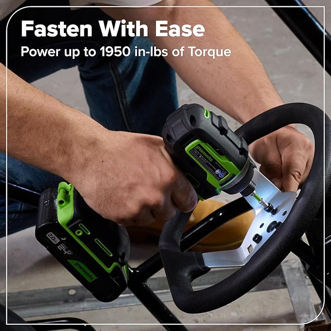 Greenworks 24V Brushless 10PC Power Tool Combo, Drill+Impact Driver+Circular Saw+Recip Saw+Jig Saw+Sander+Light+Multi-Tool+Nailer+Grinder (2) 4.0Ah+2.0Ah Batteries (24,000mAh Power Bank) USB-C Charger