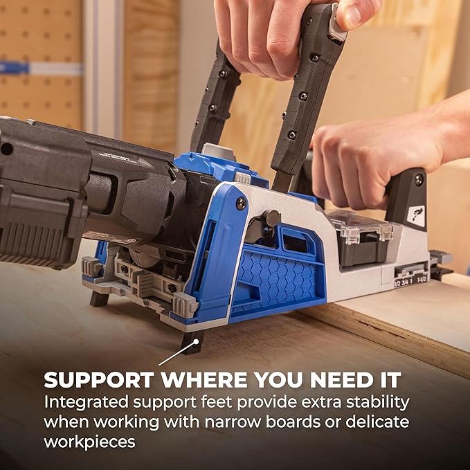 Kreg Rebel 20V Ionic Drive Pocket-Hole Joiner Kit - With 20V Blue Ion Charger & 2Ah Battery Pack - Precision Joinery Tool for Woodworking & Carpentry - Accessible Woodworking Tools - KPTBRB100A