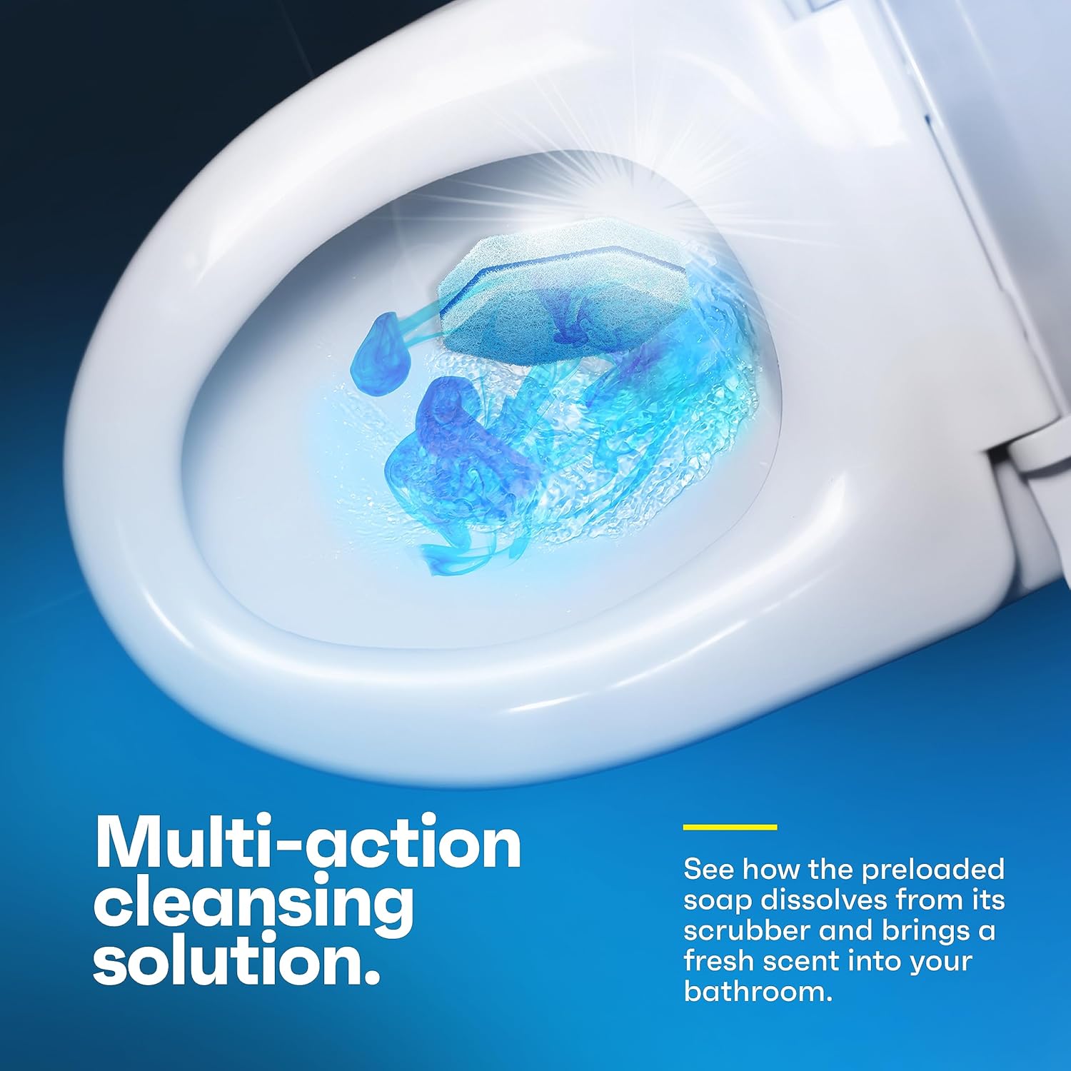 Disposable Prefilled Toilet Cleaning Scrubbers, 30 Count