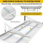 2Pack 1.64x4ft Adjustable Metal Garage Wall Shelving Heavy Duty Garage Storage Shelf Wall Mounted White