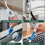 14 Pcs Crevice Cleaning Brush Set – Hard Bristle Cleaning Tools for Grout, Tile Floors, Gaps & Narrow Spaces – Multi-Purpose Grout Scrub Brush for Cleaning Bathroom, Shower, Window Tracks, Kitchen