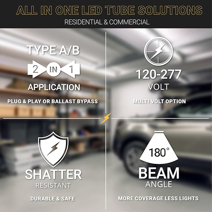 NUWATT 30 Pack, 4FT T5 LED Tube Lights Type A+B, Hybrid T5 LED Bulbs 5000K Daylight, High Brightness 3200LM 24W, Plug & Play or Ballast Bypass, Dual Ended Power, T5 Replacement for Fluorescent, UL, G5