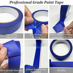 Premium Painter's Tape, 10 Rolls Blue Tapes Painters Tape, 1.88in x 60.1yds, General Purpose Masking Tape, Multi-Surface Painting Tape for Painter, DIY Crafts Arts, Indoor & Outdoor Use, Easy Removal