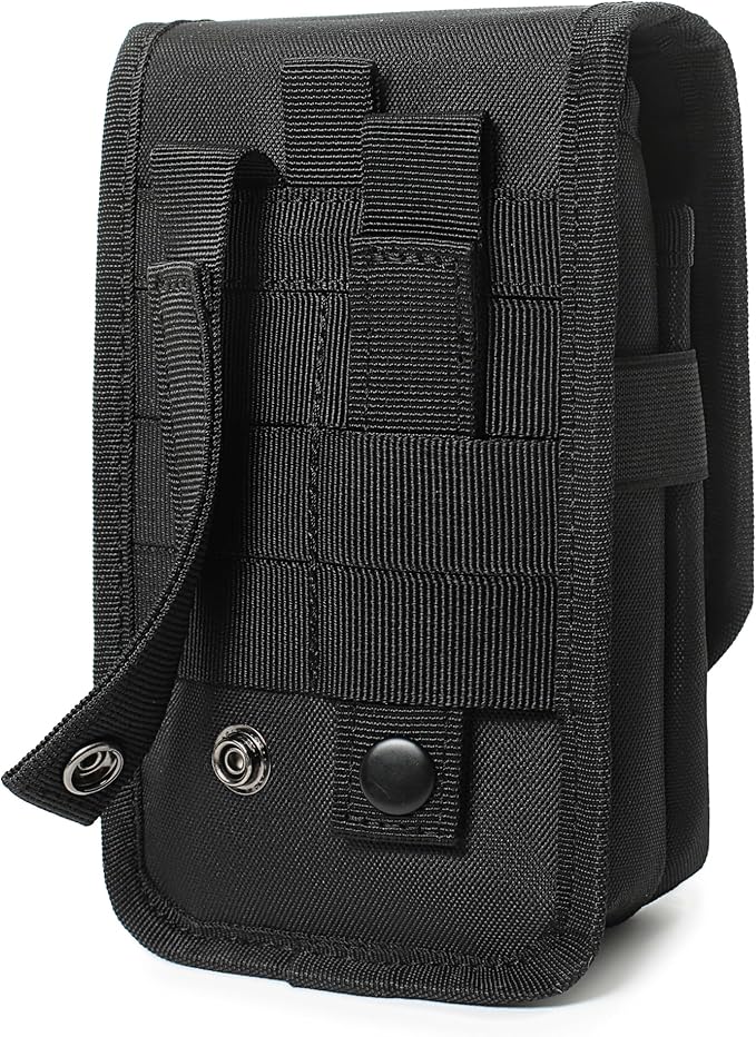 12-Inch Heavy Duty Small Tool Bag with D-Ring Clip,Flag Patch&Shoulder Strap - Small Tactical Molle Zipper Tool Bag,EDC Storage Tool Bags for Men,Multipurpose Utility Work Organizer Bag