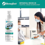 Benefect Botanical Decon 30 Disinfectant Cleaner, 4 oz. Spray Bottle, Light Lemon & Thyme Scent, Hospital Grade Disinfectant, Kills Over 99.99% of Germs, Safe for Food-Contact Surfaces