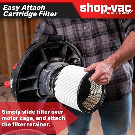 Shop-Vac 5761311 12-Gallon Wet/Dry Shop Vacuum, 6 Peak HP, 1.5 Inch Diameter x 7 Foot Hose, 20 Foot Cord, Ideal for Home, Garage, and Workshop Cleaning