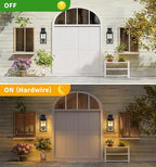 tewei 22'' Large Outdoor Wall Light, Porch Light Outdoor Wall Sconce Lantern, 4-Light Modern Black Exterior Lighting Fixture Wall Mount, Outside Light for House Garage, 1-Pack