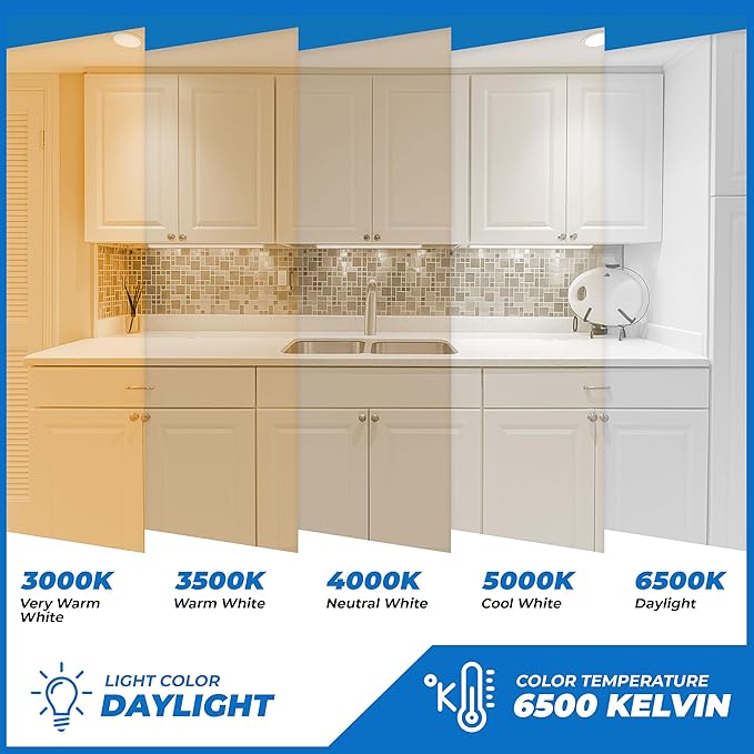 OHLECTRIC F4T5/D Linear Fluorescent Tube 6-Inch (4-Pack) T5 4W Straight Bulbs Daylight Camping Lantern Bulb Linear Bulbs, High Output Under Cabinet Bulb, G5 Base 6500K