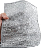 YinQin 28x20 cm Stainless Steel Wire Scrubber Cloth for Pots & Pans Sink Stove Top Dual-Sided Rust-Resistant & Easy Clean Kitchen Cleaning Cloths Non-Scratch Metallic Mesh Dishwashing Cloth Rag, 4 PCS
