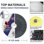 SALI 100 Pack Cut Off Wheel 4 1/2 Inch Cutting Wheels 4-1/2" x 3/64" x 7/8" for Metal & Stainless Steel, Angle Grinder Cutting Wheel,Cutting Discs with Aggressive Cutting