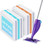 60 Pack Disposable Mop Pad Refills Compatible with Swiffer Wet Jet, Thick Wet Replacement Pads for Swiffer 10-12in Spray Mops,Deep Cleaning and Absorbent