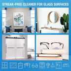 MiracleSpray for Glass -16 Fl Oz - Streak Free Cleaning Wipes for Mirrors, Windows, Kitchen, Home, and Auto