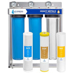 Whole House Water Filter System| HEAVY METAL| 3 Stage Water Purifier Whole Home, Top-Tier Heavy Metal Filter Produces Overachieving H2O, Specially Targets Lead, Arsenic, Chromium, Reduces Chlorine
