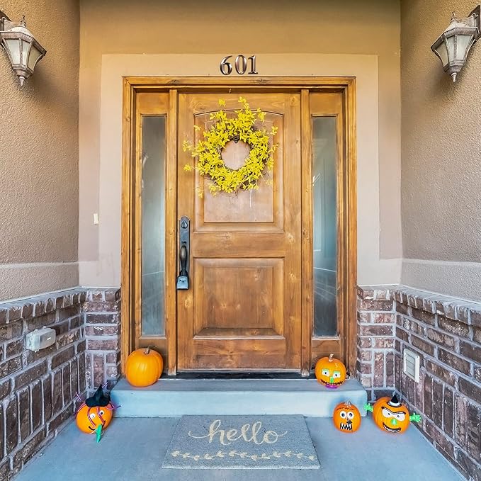 Jetec 10 Pcs House Numbers 3D Door Mailbox Numbers 0-9 Self Adhesive House Door Street Address Stickers for, Apartment, Office, Hotel Room, Mailbox Signs(5 x 3.15 Inches,Coppery)