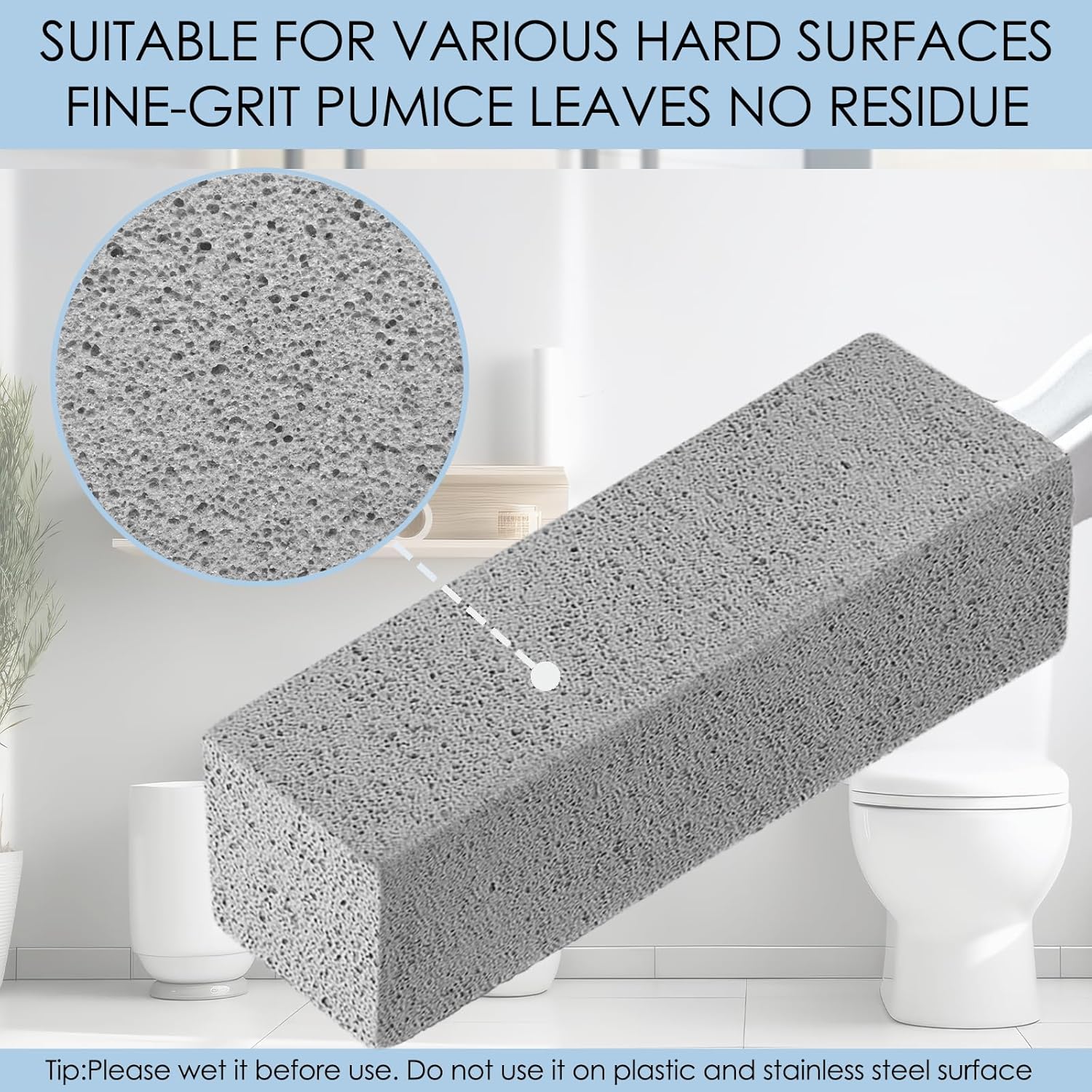 12 Pack Pumice Stone Toilet Bowl Cleaner with Extra Long Handle, Pumice Stone for Toilet Cleaning Toilet Stain Remover Heavy Duty Pumice Toilet Scrubber Brush Removes Hard Water Stains Limescale